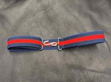 Elasticated Snake Belt 30mm Blue & Red Adult Boys Mens Girls xl xxl xxxl