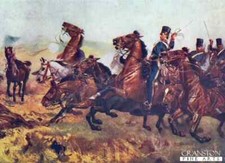 Charge of the light brigade  military art Post card 4th/ 13th Light Dragoons