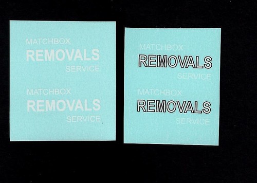 Matchbox transfers decals - transfers/decals,