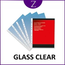 A4 GLASS CLear Pockets Poly