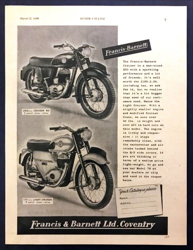 1959 francis barnett 250 - 250, &