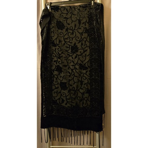Nitin black devore velvet - nitin,
