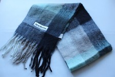 Multicoloured ACNE Studios mohair checked scarf with fringing - one size - new