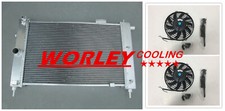 Aluminum Radiator For 83 -1991 Vauxhall Astra MK2 16v GTE Opel Kadett E + FANS