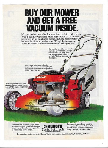 1988 kubota walk - walk-behind, push
