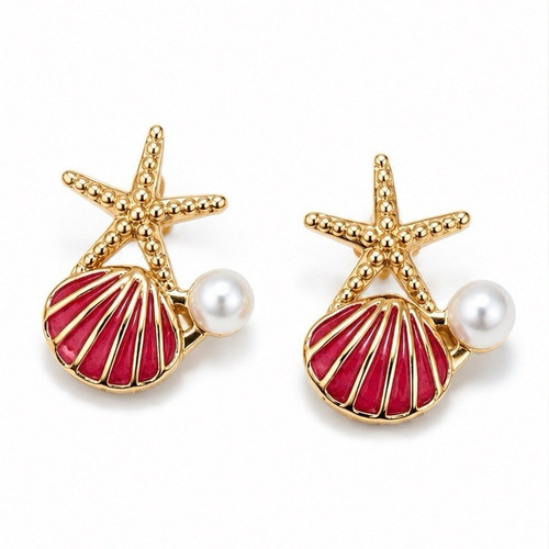 Gold tone starfish stud - tone,