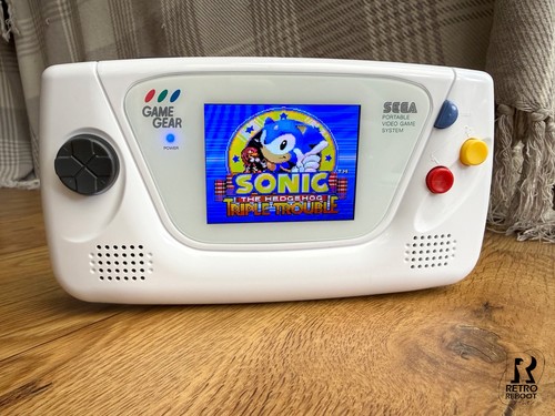 Sega game gear console white - game,