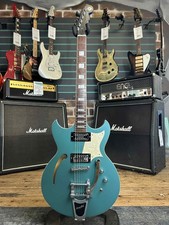 Reverend Tricky Gomez LE Satin Deep Sea Blue 2018 Semi-Hollow Electric Guitar