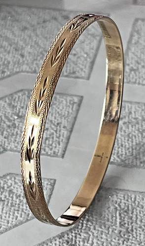 9ct yellow solid gold slave - yellow,