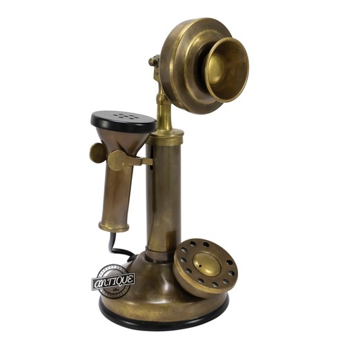 Antique brass candlestick - antique,
