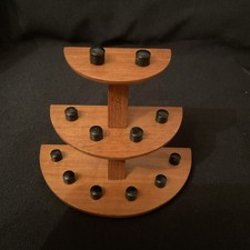 Quality Wooden Thimble Stand - for 12 Thimbles. Shelf Mount