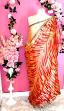 INDIAN PINK SAREE GEORGETTE