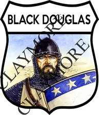 BLACK DOUGLAS SCOTLAND BRUCE WALLACE  car sticker camper van Motorcycle truck