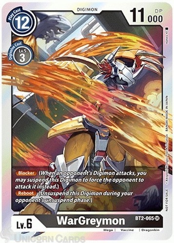 Bt2 065 wargreymon super - wargreymon, rare