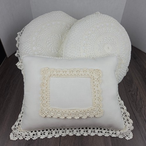 Vintage crochet lace throw - vintage,