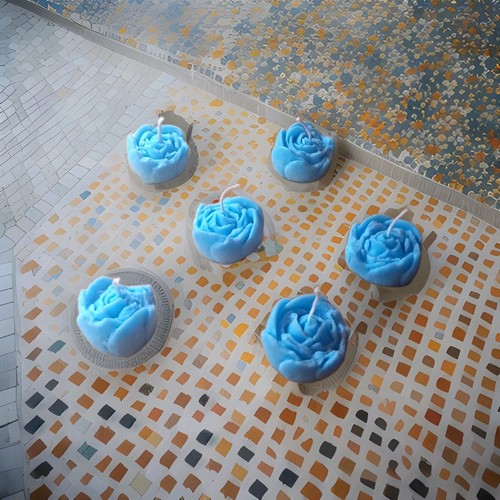 Blue rose flower - blue, flower-shaped
