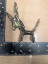 Vintage 1960s Kitsch Walter Bosse Style Donkey Modernist Brass Bronze