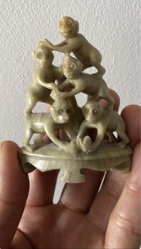Chinese hand carved stone five - carved,