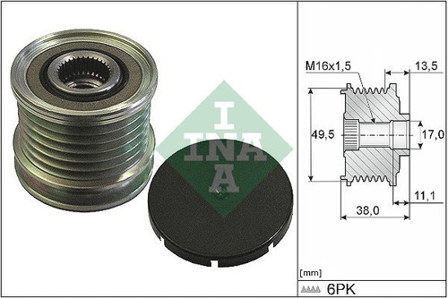 Alternator freewheel clutch - alternator,