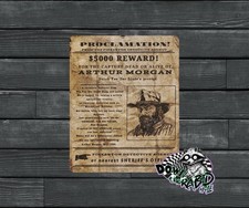 Red Dead Redemption Metal Sign