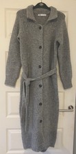 Zara Grey Long Belted Cardigan
