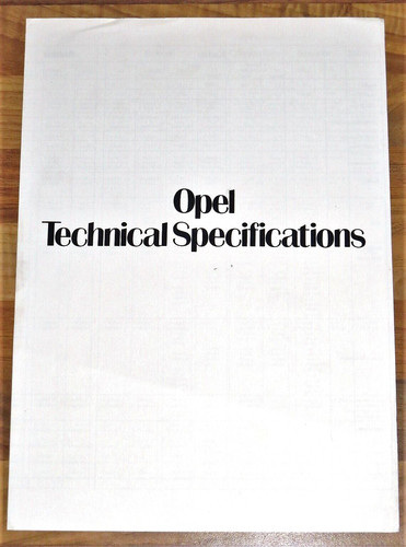 1981 opel technical - opel,
