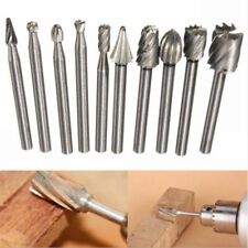 HSS Router Grinding 10pcs Burr Wood Accessories Rotary Files Set Fit For Dremel