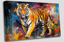 Bengal Tiger Modern Art Canvas Wall Art Picture Print