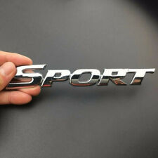 1Pc Metal Silver 3D Sport Logo