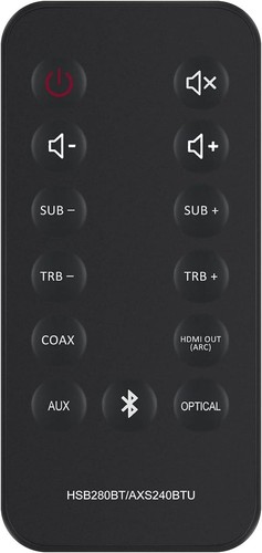 Axs240btu hsb280bt remote - axs240btu,