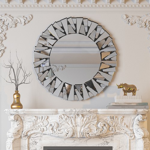 Decorative wall mirror - decorative, round