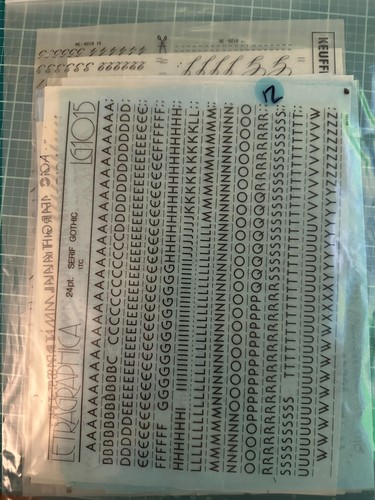 Vintage dry transfer lettering - vintage,