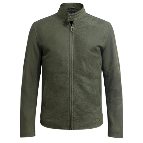 Men genuine green nubuck - green,