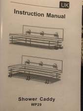 One No-Drill Shower Shelf Caddy – Chrome Adhesive Rack (New, Unused)