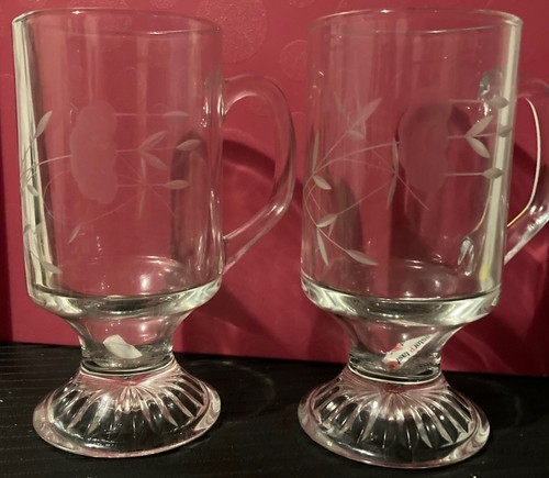 Vintage etched irish coffee - vintage,