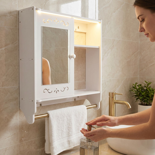 White wall mounted - white, bathroom