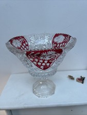 VINTAGE RUBY RED & CLEAR