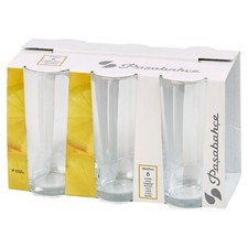Set of 6x200ml Clear Glass