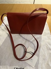 BNWT ZARA Stylish and Functional Red  Minimalist LEATHER Crossbody Bag