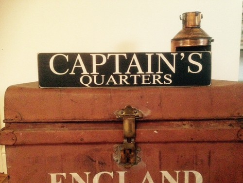 Captains quarters sign old - sign,