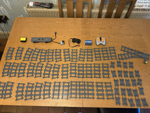 Lego train track set - train,