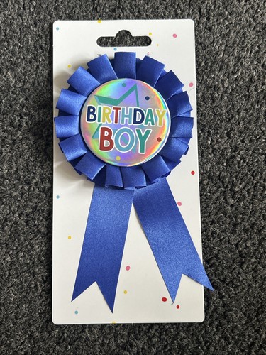 Birthday boy rosette badge - badge,