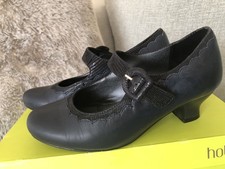 Hotter Bridgette Mary Jane Vintage Style Shoes Size 4 EXF Navy Leather Dance