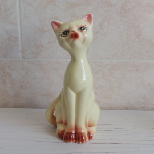 Vintage long neck cat figurine - long,