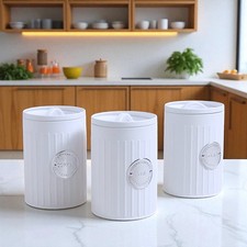 White Canister Set Tea Coffee