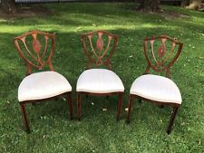 Laura Ashley Dining Chairs Inlaid Shield Back Hepplewhite Style By Baker * READ