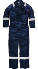 Dickies FR5401 Mens Flame Retardent Lightweight Coverall Navy Royal Blue 46R 52R