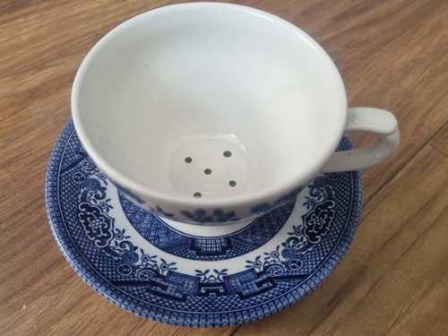 Vintage blue white - cup, &