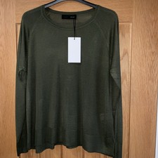 BNWT Zara Khaki Green Fine Knit Jumper Size L
