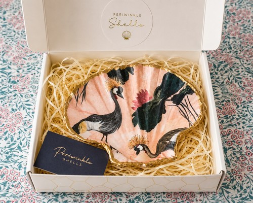 Beautiful peach crane shell - beautiful,